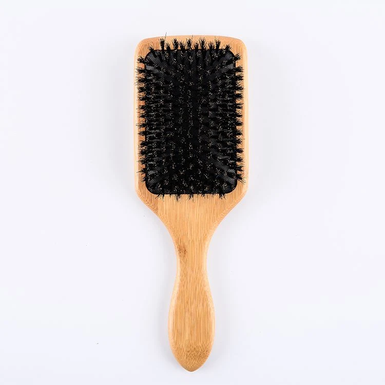 Hair Brush, Eco-Friendly Natural Wooden Bamboo Paddle Hairbrush, Massaging Scalp, Reducing Tangle &amp; Hair Breakage, Promoting Hair Growth