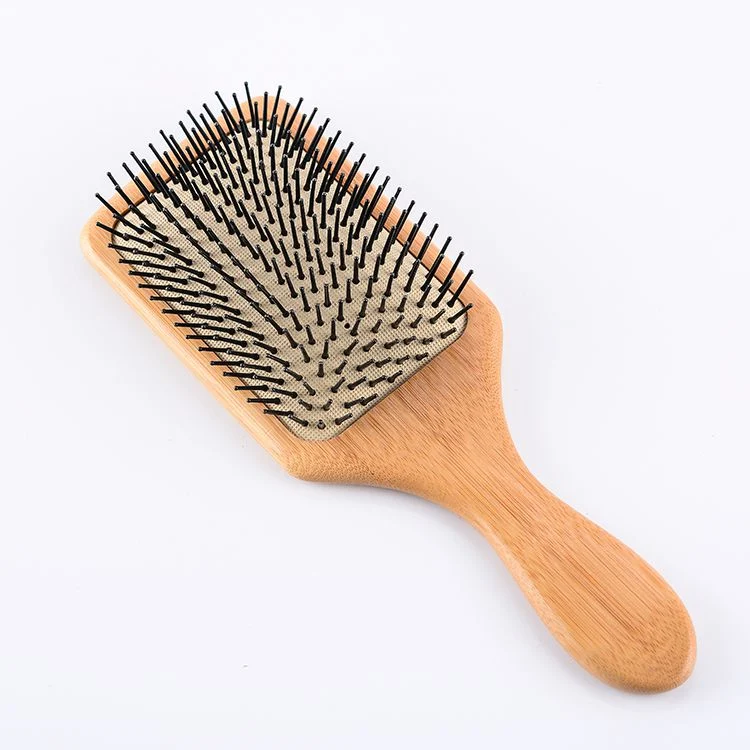 Hair Brush, Eco-Friendly Natural Wooden Bamboo Paddle Hairbrush, Massaging Scalp, Reducing Tangle &amp; Hair Breakage, Promoting Hair Growth