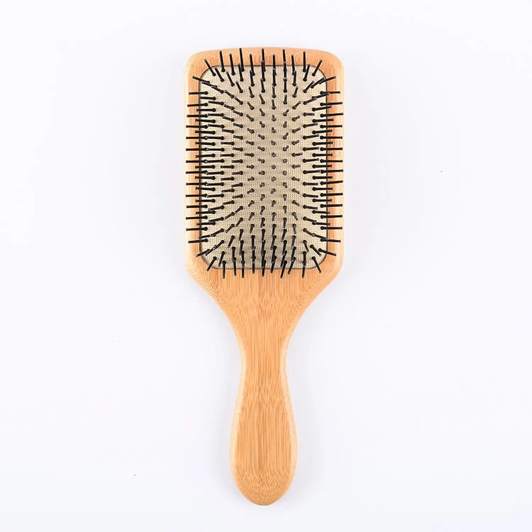 Hair Brush, Eco-Friendly Natural Wooden Bamboo Paddle Hairbrush, Massaging Scalp, Reducing Tangle &amp; Hair Breakage, Promoting Hair Growth