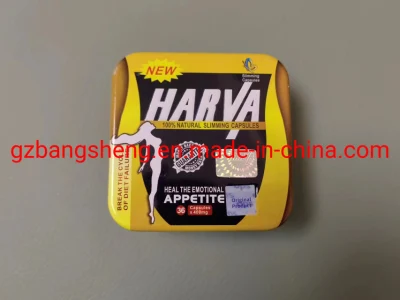 Square Harva Weight Loss Capsules Slimming Capsules Long Iron Box